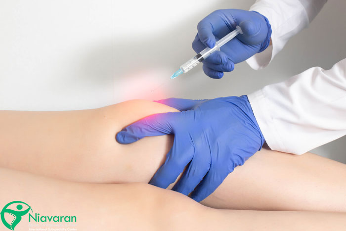 تزریق گاز اوزون به زانو