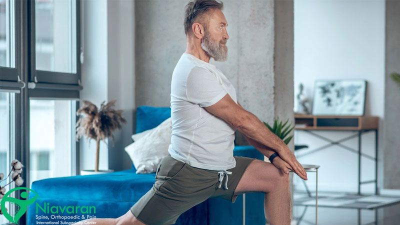 لانچ از زانو یکی از تمرین های مینیسک زانو